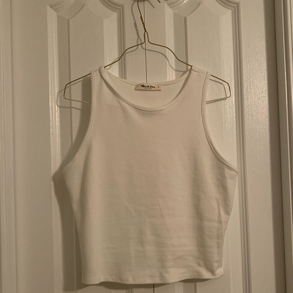 white tank top